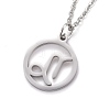 Non-Tarnish 304 Stainless Steel Pendant Necklaces NJEW-Z004-01P-3