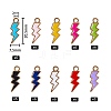 Light Gold Plated Alloy Enamel Pendants ENAM-SZ0001-33LG-5