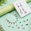 100Pcs 10 Colors Alloy Glass Pendants PALLOY-PH01831-4