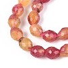 Natural Dyed White Jade Beads Strands G-T142-89F-3