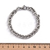 Tarnish Resistant 304 Stainless Steel Cable Chain Bracelets X-BJEW-I238-09P-5