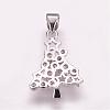 Brass Micro Pave Cubic Zirconia Pendants ZIRC-G099-40P-2