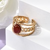 304 Stainless Steel Cuff Open Rings RJEW-F213-03G-5