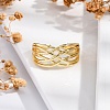 Rack Plating Brass Cuff Finger Rings RJEW-M028-18G-1