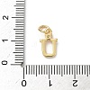 Brass Pave Clear Cubic Zirconia Charms KK-A273-01G-U-3