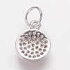 Brass Cubic Zirconia Pendants LS-ZIRC-K070-21P-2