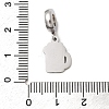 304 Stainless Steel Enamel European Dangle Charms STAS-D153-05D-P-3