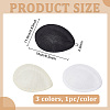 3Pcs 3 Colors Linen Mini Hat Fascinator Base AJEW-FG0004-04-2