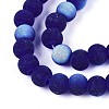 Frosted Transparent Glass Beads Strands LS-GLAA-T032-T6mm-MBB15-3