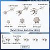 90Pcs 3 Size 304 Stainless Steel Post Stud Earring Settings STAS-SC0004-85-2
