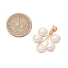 Plastic Imitation Pearl Pendants PALLOY-JF03519-02-4