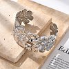304 Stainless Steel Cuff Bangles for Women BJEW-B108-08P-2