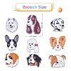 9Pcs 9 Style English Springer Spaniel & Papillon & St. Bernard & Dalmatian & Samoyed Enamel Pin with Brass Butterfly Clutches JEWB-SZ0001-78-2