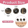 20Pcs Painted Natural Wood Beads WOOD-YW0001-67-2