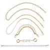Fashewelry 5Pcs 5 Style Alloy & Aluminium & Plastic Imitation Pearl Bag Strap Set FIND-FW0001-24-1