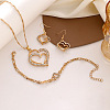 Heart Alloy Crystal Rhinestone Pendant Necklace & Dangle Earring & Link Bracelet Sets FS-WGED074-01-3