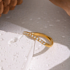 304 Stainless Steel Micro Pave Cubic Zirconia Steel Finger Rings for Women DV2865-1-1