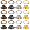 200 Sets 4 Colors Iron Grommet Eyelet Findings SCRA-GF0001-10A-02-1