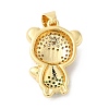 Rack Plating Brass Pave Cubic Zirconia Pendants KK-R144-16G-3