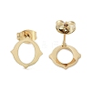 PVD Vacuum Plating 304 Stainless Steel Stud Earrings for Women EJEW-A048-33G-2