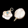 Natural Baroque Keshi Pearl Pendants PALLOY-JF06005-2