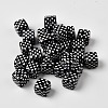 Opaque Acrylic Beads SACR-WH0008-25B-1