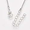 Brass Round Snake Chain Necklace Making X-MAK-T006-11A-P-2