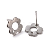 Non-Tarnish 201 Stainless Steel Stud Earring Findings STAS-K241-07P-3