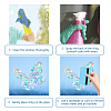16 Sheets 4 Styles Waterproof PVC Colored Laser Stained Window Film Static Stickers DIY-WH0314-079-3