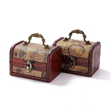 Vintage Wooden Jewelry Box AJEW-M034-01D