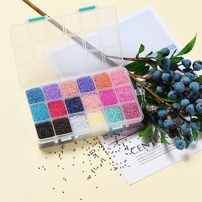 FGB 450G 18 Colors 12/0 Grade A Round Glass Seed Beads SEED-JP0012-05-2mm-1