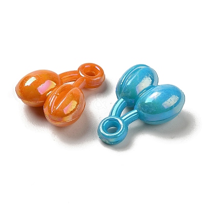 Plating Opaque Acrylic Pendants OACR-E039-51-1