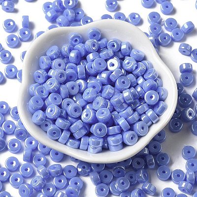 Opaque Colours Luster Glass Seed Beads SEED-E001-P3x6mm-A05-1
