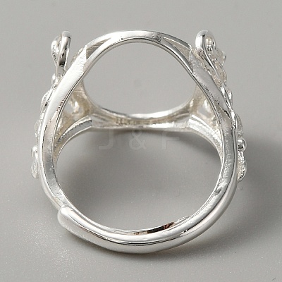 Adjustable Brass Pad Ring Settings KK-WH0045-037S-1