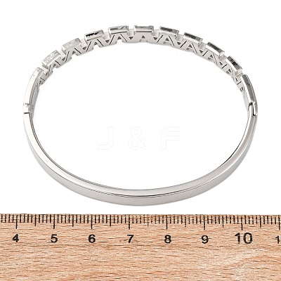 304 Stainless Steel Micro Pave Cubic Zirconia Hinged Bangles for Women BJEW-Z146-01P-1