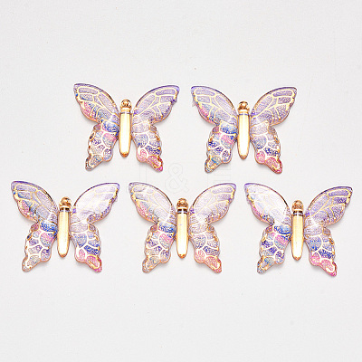 Transparent Acrylic Pendants TACR-R140-06G-1
