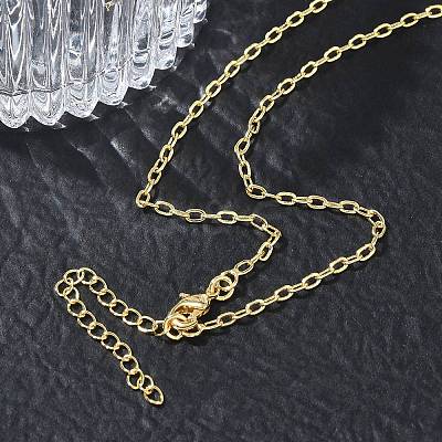2.2MM Brass Cable Chain Necklaces for Women KK-CBA2293-09G-1