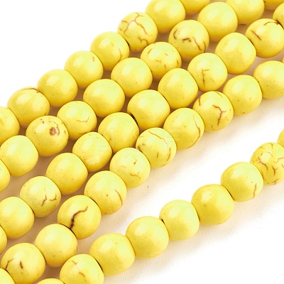 Synthetic Turquoise Beads Strands TURQ-G106-4mm-02I-1
