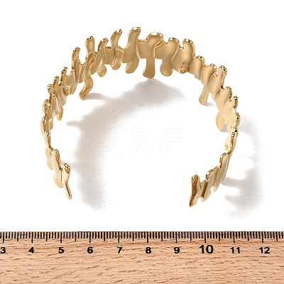 304 Stainless Steel Cuff Bangles for Women BJEW-D384-04G-1