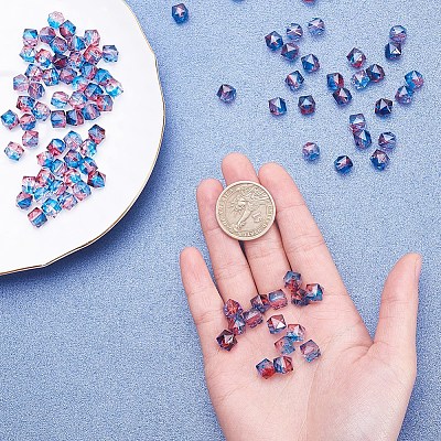 Two Tone Transparent Spray Painted Acrylic Bead LS-X-ACRP-T005-26C-1
