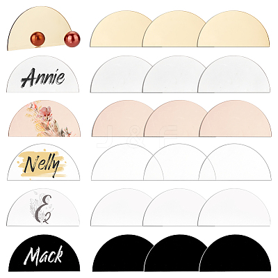 24Pcs 6 Colors Acrylic Blank Sheets DIY-GA0005-61-1