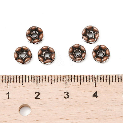 Brass Rhinestone Spacer Beads RB-A014-L6mm-01R-NF-1