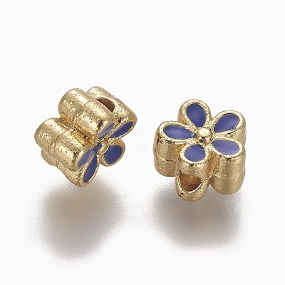 Brass Enamel Beads KK-L179-05C-1