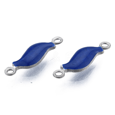 304 Stainless Steel Enamel Connector Charms STAS-N092-175-1