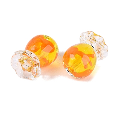 Inner Flower Handmade Lampwork Beads LAMP-Q039-13B-1