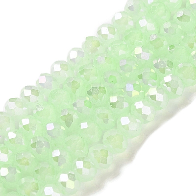 Baking Electroplate Glass Beads Strands DGLA-A039-J10mm-B17-1