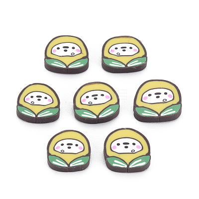 Autumn Theme Handmade Polymer Clay Cabochons CLAY-N006-126-1