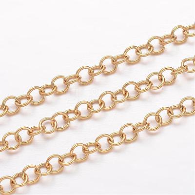 Ion Plating(IP) 304 Stainless Steel Rolo Chains CHS-K004-17G-0.6mm-1