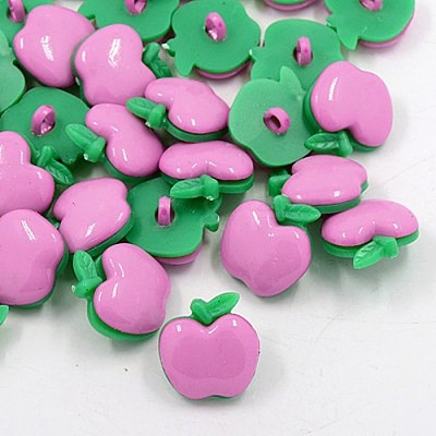 Acrylic Shank Buttons X-BUTT-E020-B-M-1