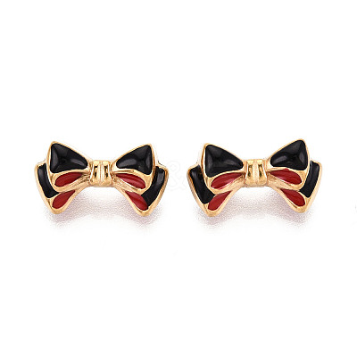 Ion Plating(IP) 304 Stainless Steel Enamel Beads STAS-N114-23B-G-1